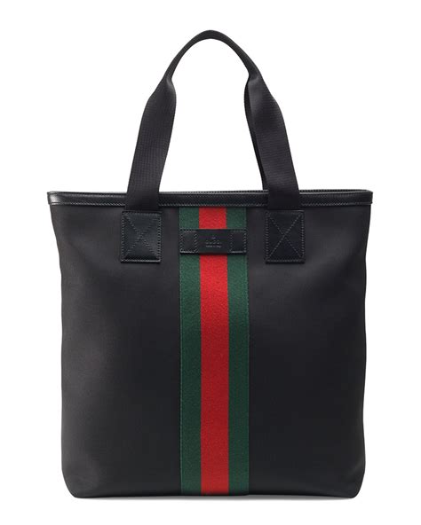 black tote bag gucci|gucci black canvas bag.